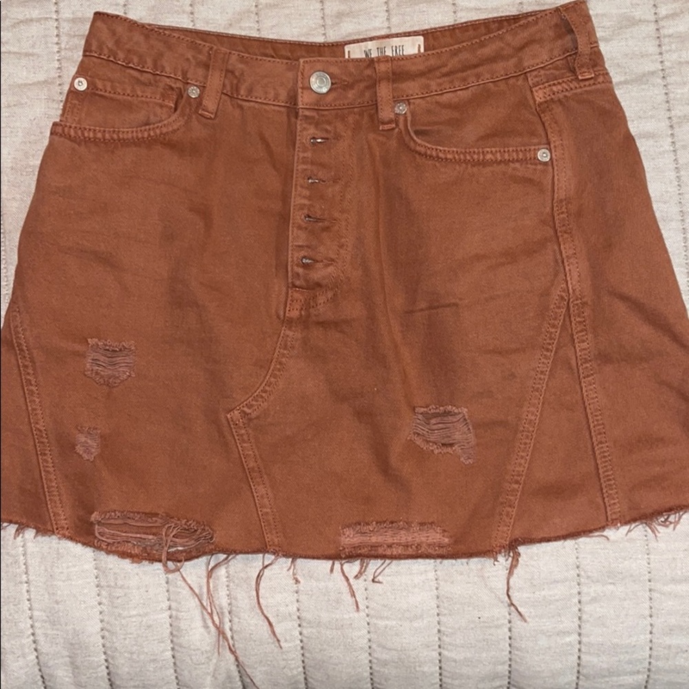 burnt orange skirt